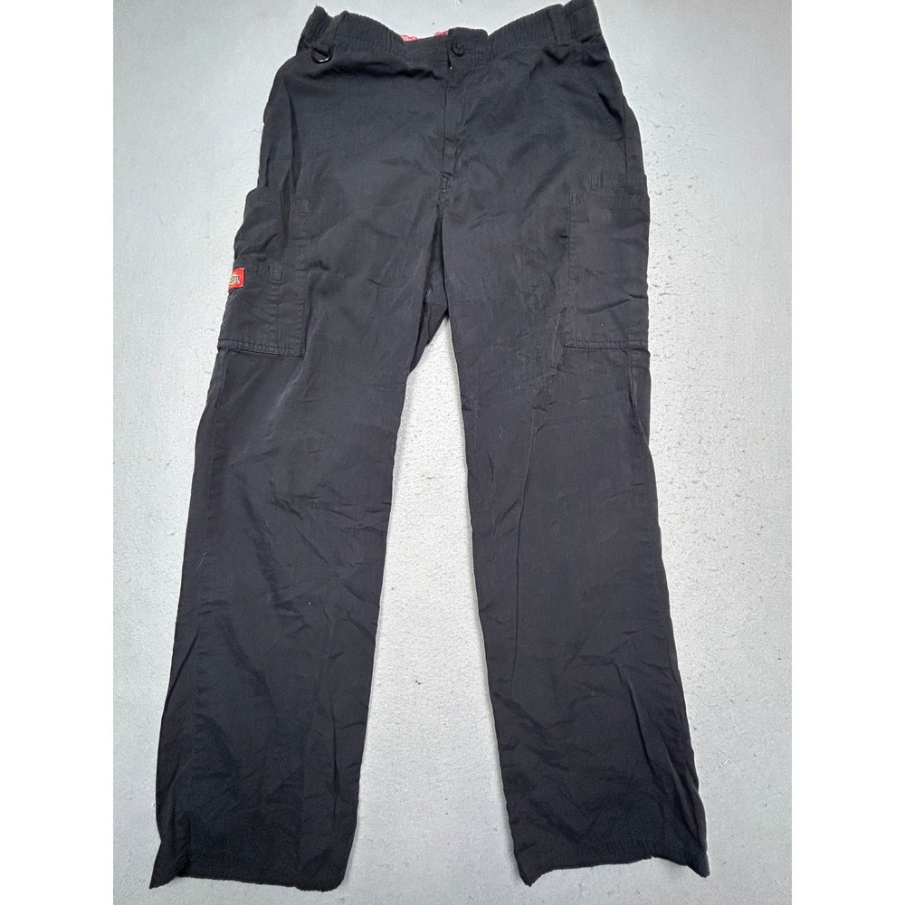 Dickies Cargo Scrub Pants Cotton Polyester Black Small Mens